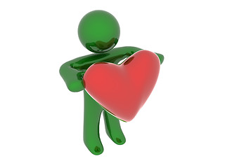 Image showing Person with heart