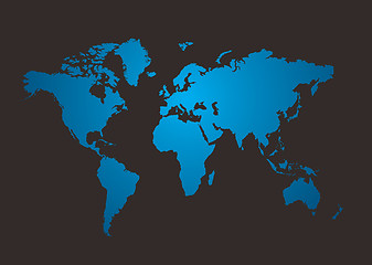 Image showing world map shine