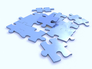 Image showing blue puzzle 