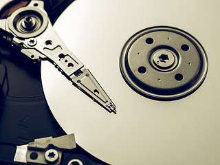 Image showing Vintage looking Hard disk