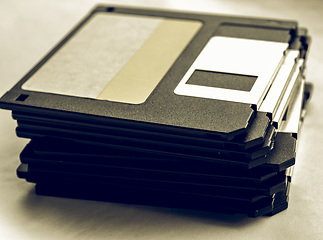 Image showing Vintage looking Floppy disk