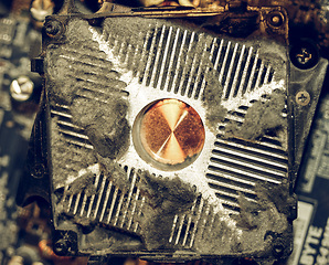 Image showing Vintage looking Computer fan dust