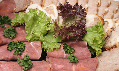 Image showing salami background