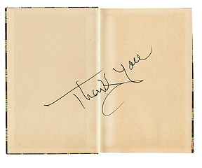 Image showing Thank you message on book page