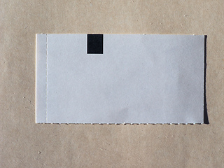 Image showing Blank ticket tag