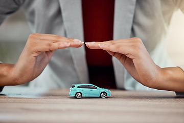 Image showing Hands of car insurance loan consultant or dealer at dealership. Professional motor or automobile support manager consulting on legal advice for vehicle protection plan, security and safety policy