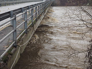 Image showing River Po flood in Turin