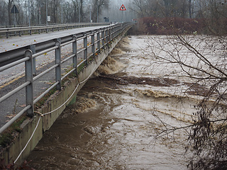 Image showing River Po flood in Turin