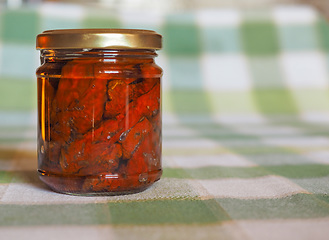 Image showing Jar of sundried tomato