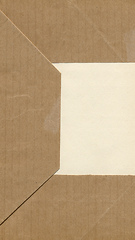 Image showing Brown paper texture background - vertical