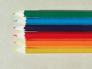 Image showing Many colour pencil