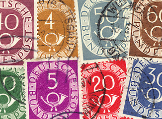 Image showing post horn stamps