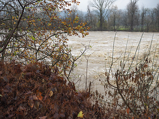 Image showing River Po flood in Turin