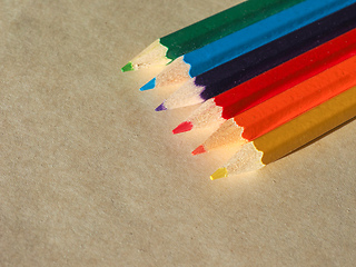 Image showing Many colour pencil