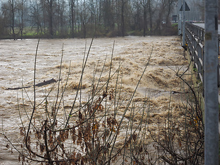 Image showing River Po flood in Turin