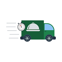 Image showing Fast Food Delivery Car Icon