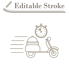 Image showing Restaurant Scooter Delivery Icon