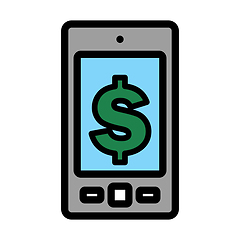 Image showing Smartphone With Dollar Sign Icon