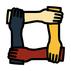 Image showing Icon Of Crossed Hands