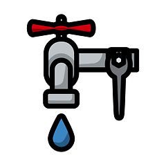 Image showing Icon Of Wrench And Faucet