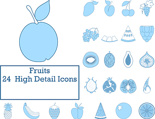 Image showing Fruits Icon Set