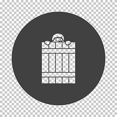 Image showing Criminal Peeping From Fence Icon