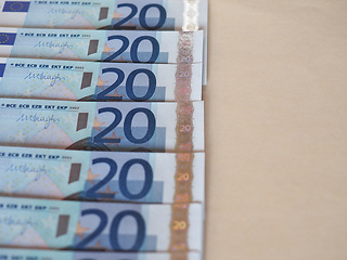 Image showing Euro (EUR) notes, European Union (EU) with copy space