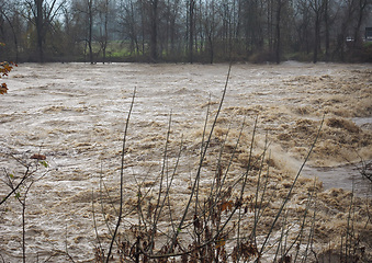 Image showing River Po flood in Turin