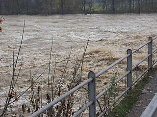 Image showing River Po flood in Turin