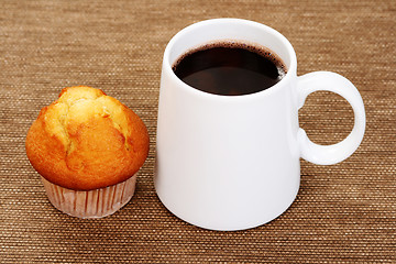 Image showing hot chocolate and muffin