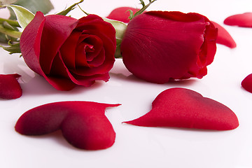 Image showing Roses and hearts