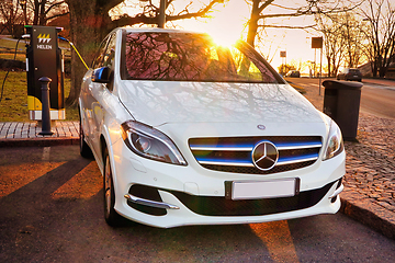 Image showing Mercedes-Benz Electric Car Charging