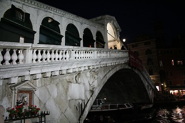 Image showing Venice by Night - Rialto bridge