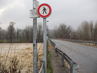 Image showing River Po flood in Turin