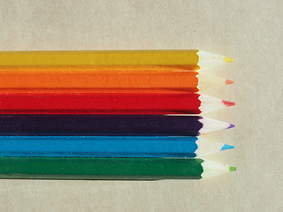 Image showing Many colour pencil