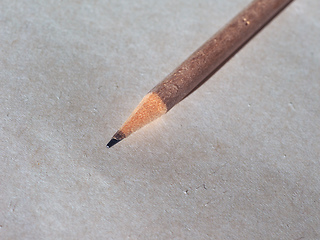 Image showing Pencil over paper