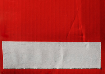 Image showing Red corrugated cardboard texture background