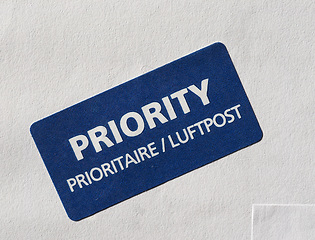 Image showing Priority mail label