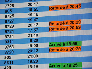 Image showing Airport information board