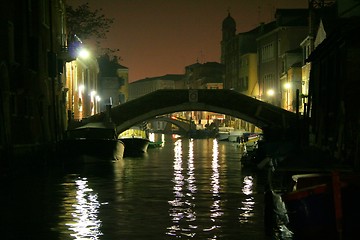 Image showing Venice by Night -  Romantic canal
