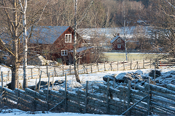 Image showing Swedish farm in winter