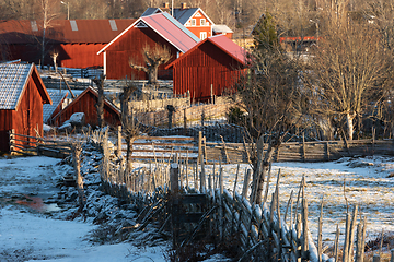 Image showing Swedish village in winter