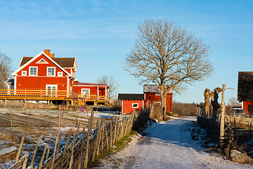 Image showing On a clearm sunny winterday in Sweden