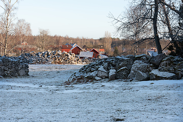 Image showing Swedish cultural landscape in winter