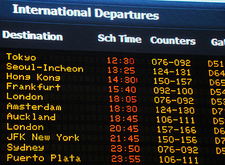 Image showing Airport information board