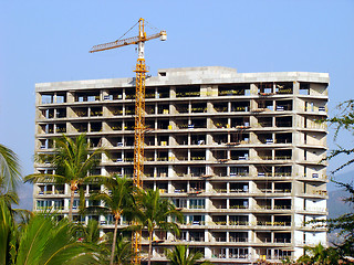 Image showing Apartment building under construction