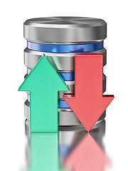 Image showing Hard disk drive data storage database icon symbol