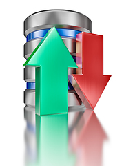 Image showing Hard disk drive data storage database icon symbol