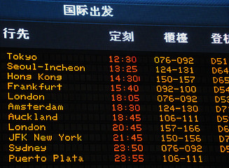 Image showing Airport information board