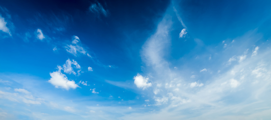 Image showing Blue sky with white clouds